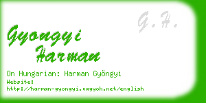 gyongyi harman business card