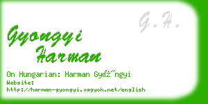 gyongyi harman business card